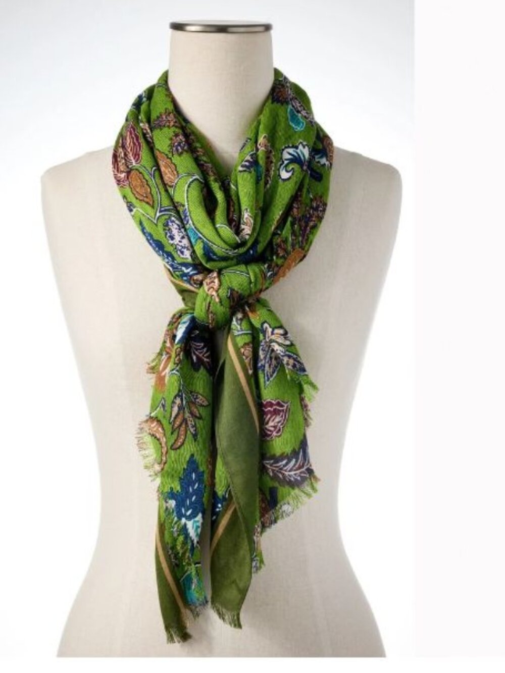 NWT Talbots Western Poppy Oblong Scarf NEW $79